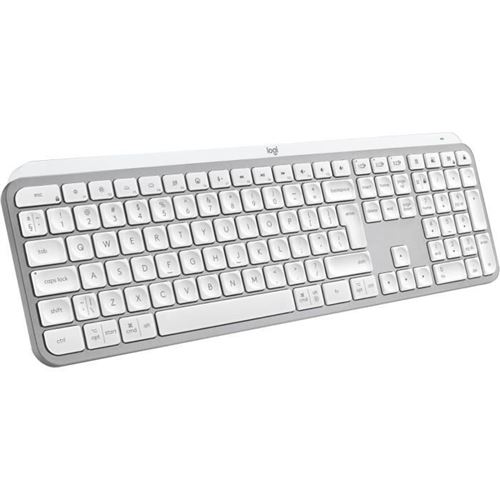 Logitech MX Keys S - Clavier - rétroéclairé - sans fil - Bluetooth LE - QWERTY - Anglais US - commutateur : commutateurs à clé à ciseaux - gris pâle