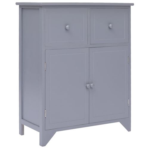 vidaXL Armoire latérale Gris 60x30x75 cm Bois de Paulownia