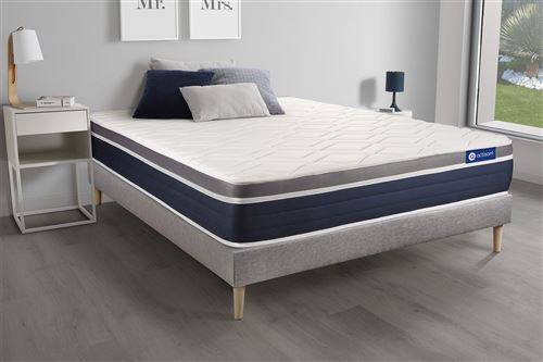 Matelas + sommier 140x200 latex et m&eacute;moire de forme ACTISOM - Actilatex confort