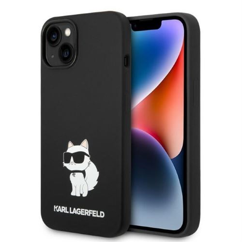 Coque pour iPhone 15 Plus / iPhone 14 Plus - Karl Lagerfeld Silicone MagSafe (KLHMPMP14MSNCHBCK) - Choupette