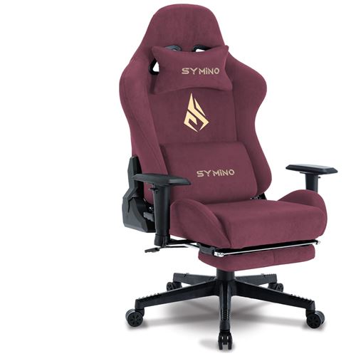  Chaise de bureau ergonomique SYMINO ? Confort premium & mobilit&eacute; optimale pour travailler et gamer au quotidien - Rouge 