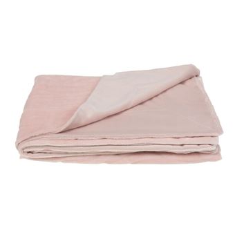 Plaid Lou vieux rose 130 x 170 cm - Amadeus - Rose - Polyester - 1
