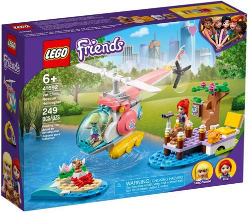LEGO® Friends 41692 L'hélicoptère de sauvetage de la clinique vétérinaire