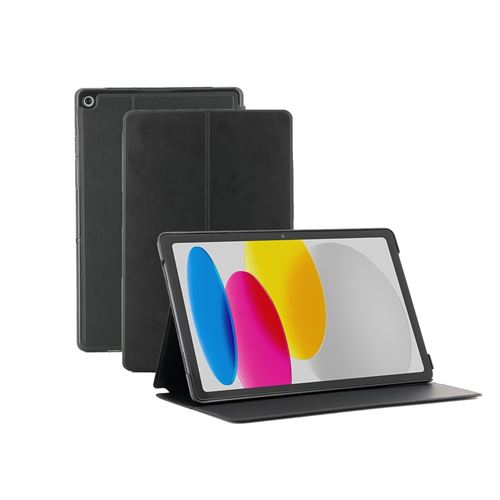 Mobilis Re.Life - Étui À Rabat Pour Tablette - Avec Volet - Cuir Doux - Noir - Design Écologique - Pour Apple 10.9-Inch iPad (10Ème Génération)