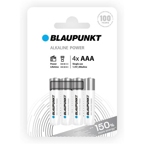 BLAUPUNKT Pack 4 Piles AAA/LR03 Alcalines 1,5V