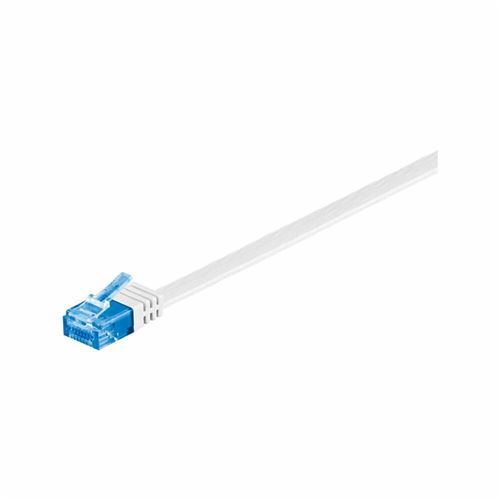 goobay - Câble réseau - RJ-45 (M) pour RJ-45 (M) - 5 m - UTP - CAT 6a - moulé, plat - blanc