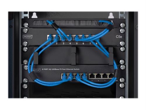 Digitus DN-10-TRAY-1-B - Étagère pour rack - noir, RAL 9005 - 1U - 10