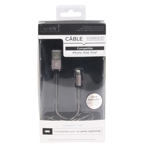 Paris Prix Câble Port USB-C Charge & Synchronisation 100cm Blanc