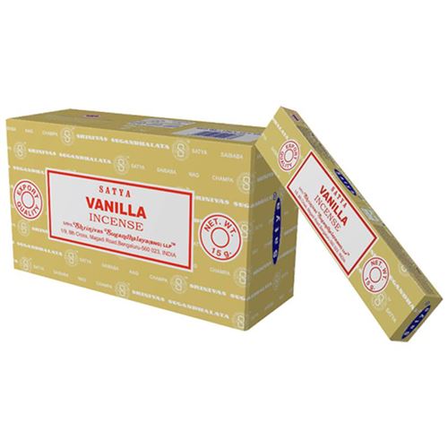 PHOENIX IMPORT - Encens Satya senteur Vanille - 12 boites de 15 grammes
