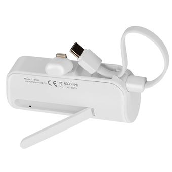 Chargeur de secours 6000mAh, USB-C + Lightning LinQ - Blanc - Français