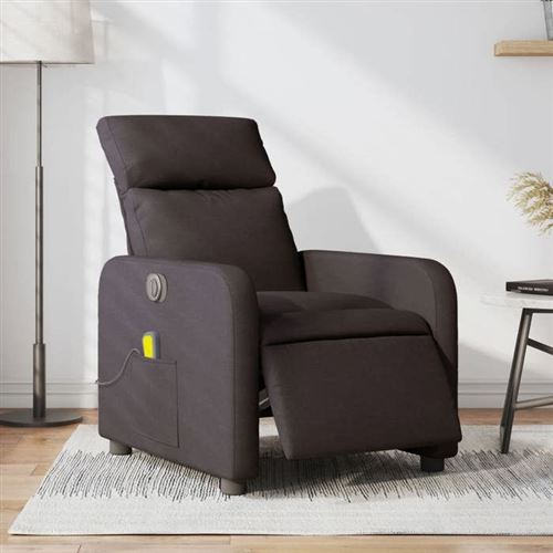 Non Communiqué Marron Vidaxl Fauteuil De Massage, Relaxation Électrique Réglable Tissu Foncé