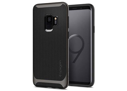 Spigen Neo Hybrid Series - Achterzijde behuizing voor mobiele telefoon - polycarbonaat, thermoplastic polyurethaan (TPU) - staalgrijs - voor Samsung Galaxy S9
