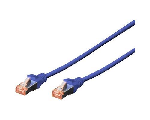 Digitus Bleu - Cordon De Raccordement - Rj-45 (M) Pour Rj-45 (M) - 50 Cm - Sftp - Cat 6 - Démarré, Sans Halogène, Sans Crochet - Ral 5017