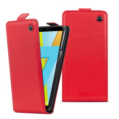 Coque Huawei Honor 7X, Lincivius® [CLAPET EMBLEME], Housse Huawei Honor 7X Rabat Clapet Fermeture Magnetique Rouge, Protection Antichoc