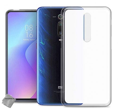 Housse etui coque pochette silicone gel fine pour Xiaomi Mi 9T Pro + verre trempe - BLANC TRANSPARENT - htdmobiles