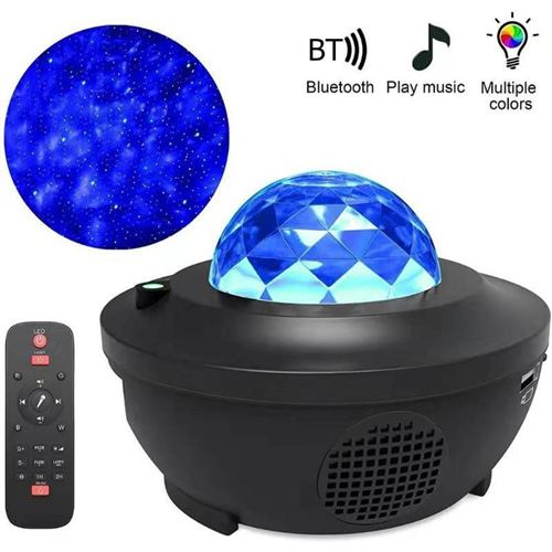 Generic Projecteur étoiles lune, veilleuse avec Haute parleur Bluetooth  musique RVB à prix pas cher