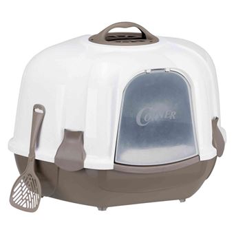 Maison De Toilette Chat Bac A Litiere D Angle Maro Avec Couvercle 60 43 52 Cm Hygiene Et Sante Pour Chat Achat Prix Fnac