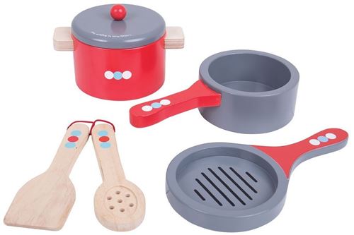 Bigjigs Toys Batterie de Cuisine