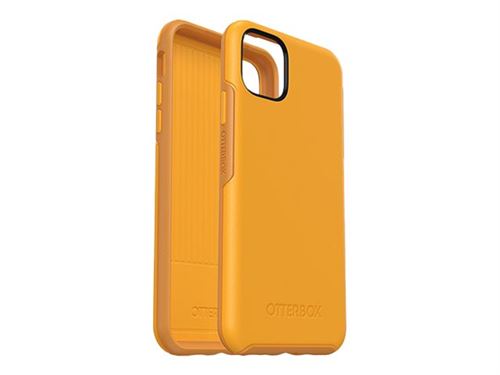 OtterBox Symmetry Series - Coque de protection pour téléphone portable - polycarbonate, caoutchouc synthétique - jaune faux-brillant aspen - pour Apple iPhone 11 Pro Max