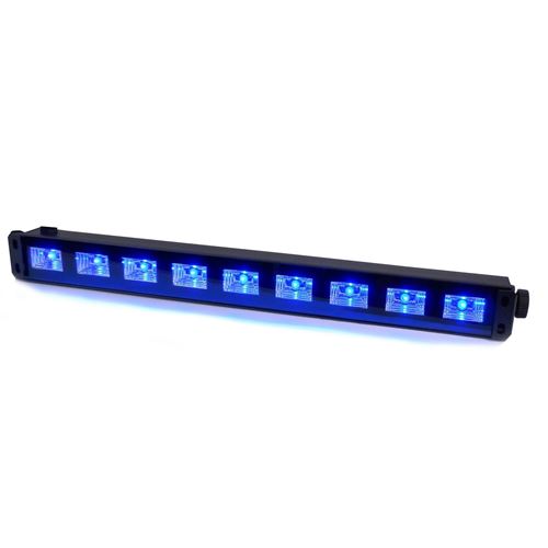 Ibiza Light Barre À Led Uv 9 X 1W Se Reflète Sur Tissus Blancs