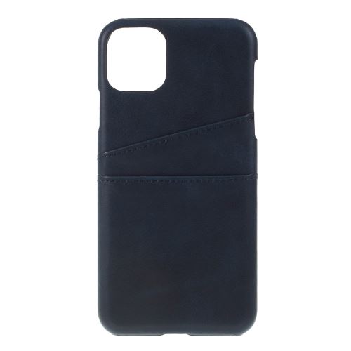 Coque en TPU + PU avec double fente pour cartes bleu pour votre Apple iPhone XR 6.1 pouces (2019)