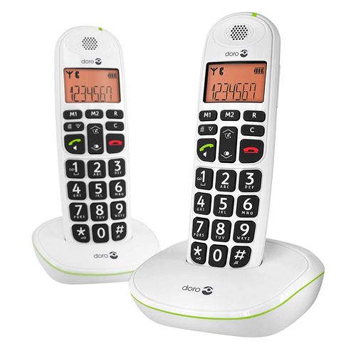 DORO PhoneEasy 100W Duo - snoerloze telefoon met nummerherkenning + extra handset