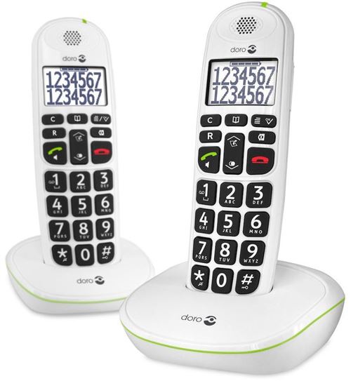 Telephone Sans Fil Doro Phoneeasy 100 Duo White