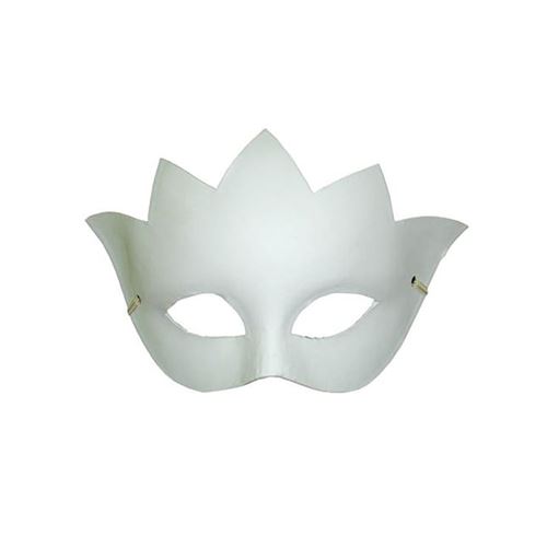 masque de venise couronne à décorer 14.5x24cm femme - Coloris : Blanc14030011
