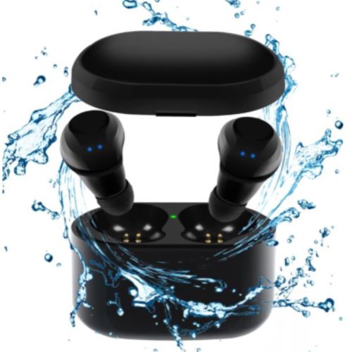 ecouteur stéréo sans fil bluetooth X6 TWS étanche IPX5 avec station de charge - Noir