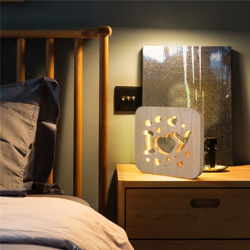 Creative Craft Décoration Lampe en bois Led Lumière Veilleuse Lampe de table wedazano435