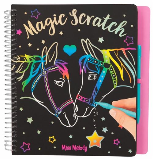 Miss Melody scratchbook Magic girls 20 cm papier noir 2 parties