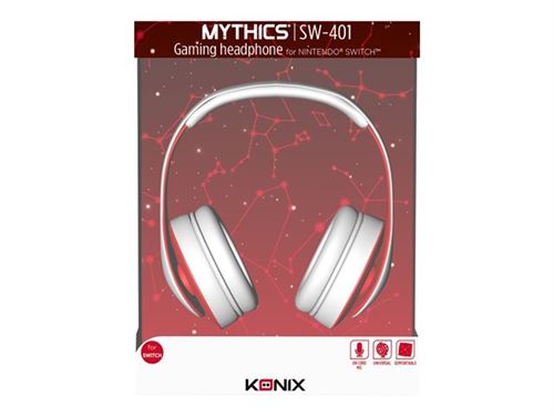 Konix Mythics SW-401 - Koptelefoon met micro - over oor - met bekabeling - 3,5 mm-stekker
