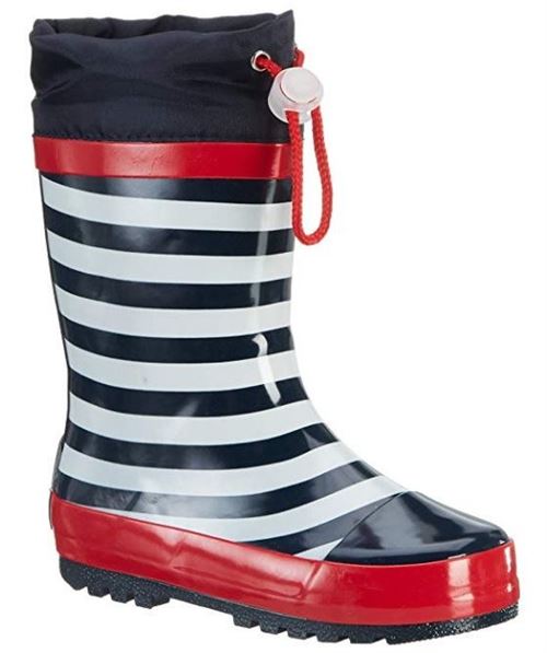 Playshoes bottes rayées bleu marine