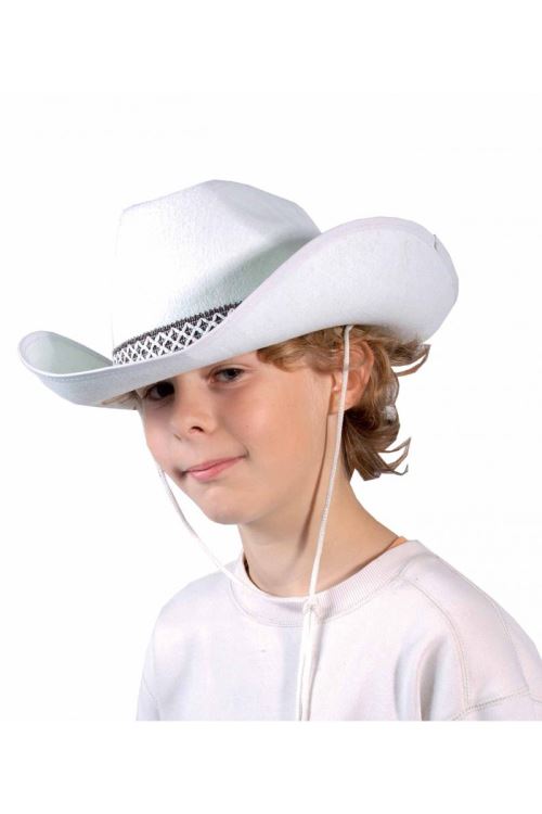 Chapeau Cow Boy Feutre Blanc - 56cm - Blanc