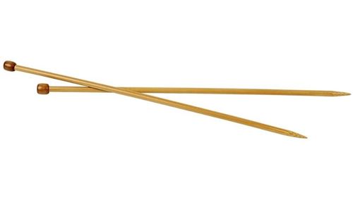 Creotime aiguilles à tricoter bambou 6,5 mm 35 cm