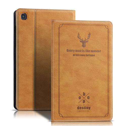 Générique Marron Etui En Pu + Tpu Motif De Cerf Ultra-Mince Pour Votre Samsung Galaxy Tab A 8.4 (2020) - Image 1