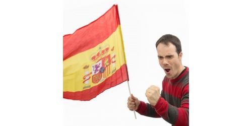 Drapeau Espagnol avec bâton - Flag Espagne supporteur