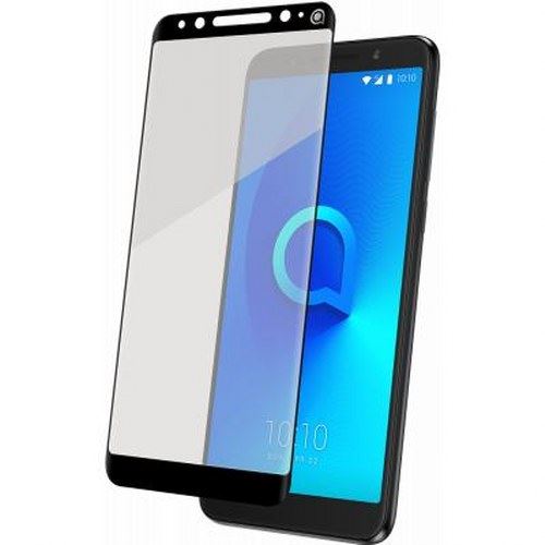 Protège-écran en verre trempé au contour noir pour Alcatel 3X 5058
