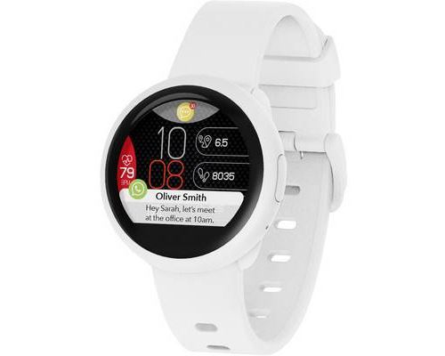 MyKronoz ZeRound3 Lite - Blanc - montre intelligente avec bande - silicone - blanc - affichage 1.2\