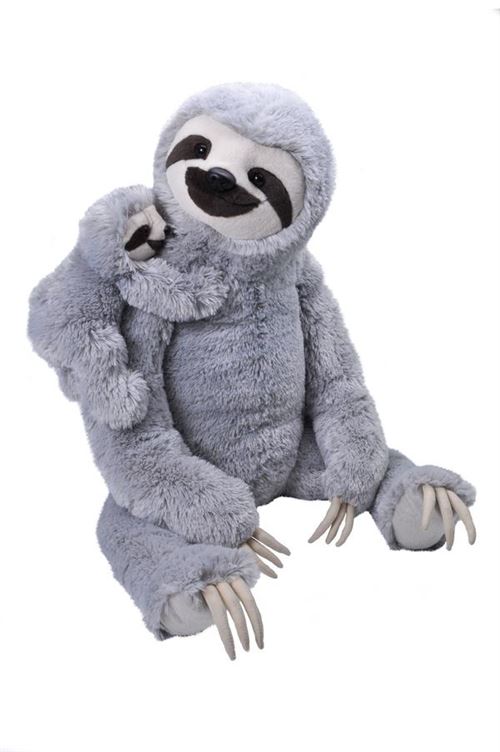 Wild Republic peluche Paresseux 30 cm en peluche gris 2 pièces