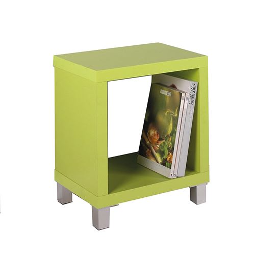 Une étagère Kubox verte creux