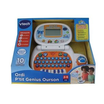 VTech - Ordi-tablette P'tit Genius Touch Vert - Ordinateur Enfant