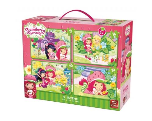 Puzzle 12 Pièces : 4 Puzzles - Charlotte aux Fraises, King International