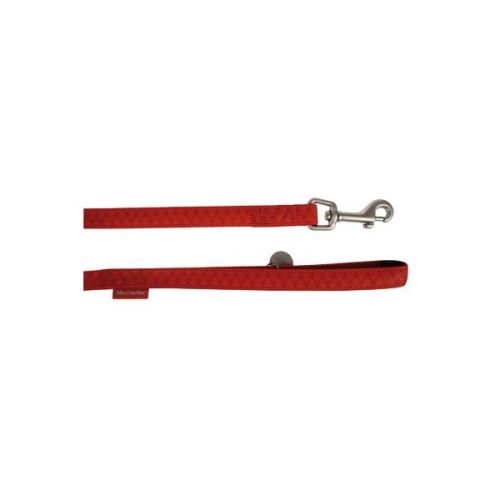 Laisse mac leather rouge longueur 1,2 m largeur 2 cm