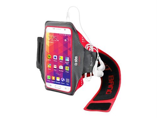 SBS Universal Arm band size XL - Brassard pour téléphone portable - polyuréthane, Néoprène - rouge