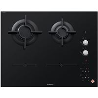 De Dietrich DPI7602BM - Table de cuisson mixte induction et gaz - 4 plaques de cuisson - Niche - largeur : 56 cm - profondeur : 49 cm - noir