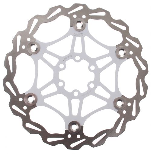 Elvedes disque 180 mm en acier 6 trous blanc / argent