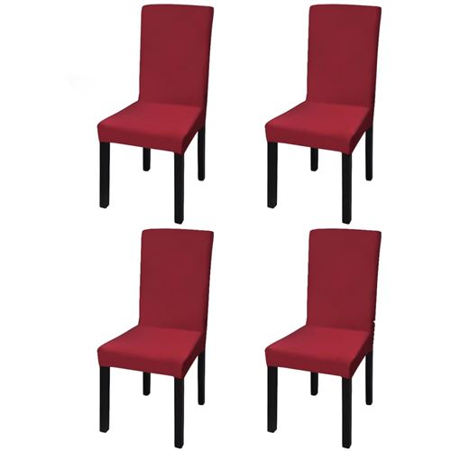 vidaXL Stoelhoezen stretch 4 stuks bordeaux