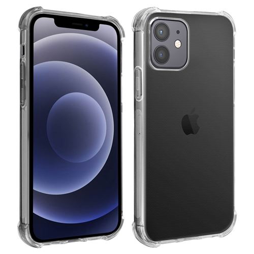 Avizar Coque pour iPhone 12 / 12 Pro Flexible Antichoc Coins Bumper Transparent