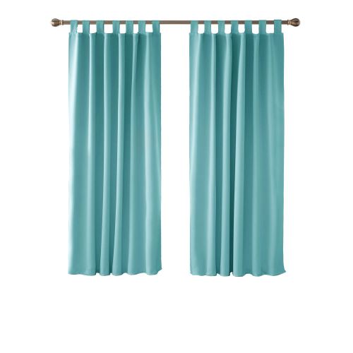 Deconovo Lot de 2 Rideaux Occultants Chambre à Pattes 140x175cm Isolant Thermique pour Placard Turquoise